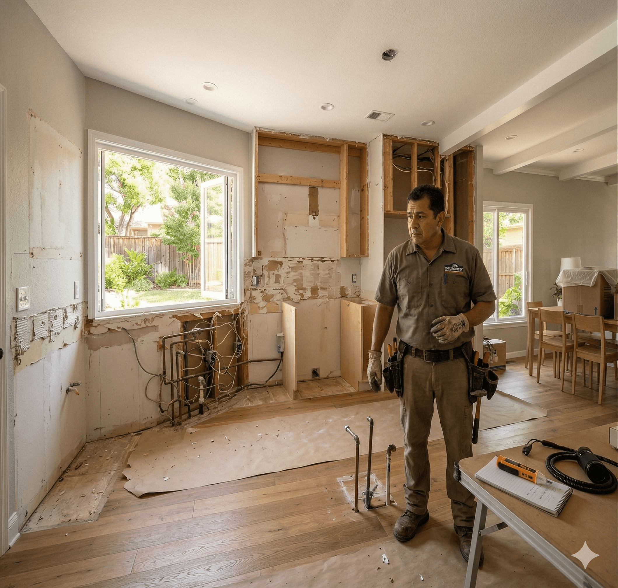 Hidden plumbing and electrical issues discovered during a kitchen remodel in McKinney TX